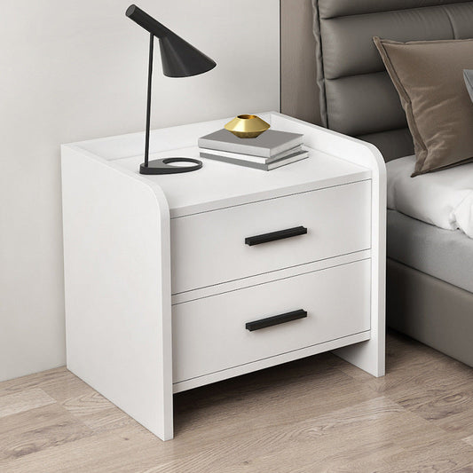 Sleek 2-Drawer Wooden Nightstand for Bedrooms - Timber Land Home Furniture