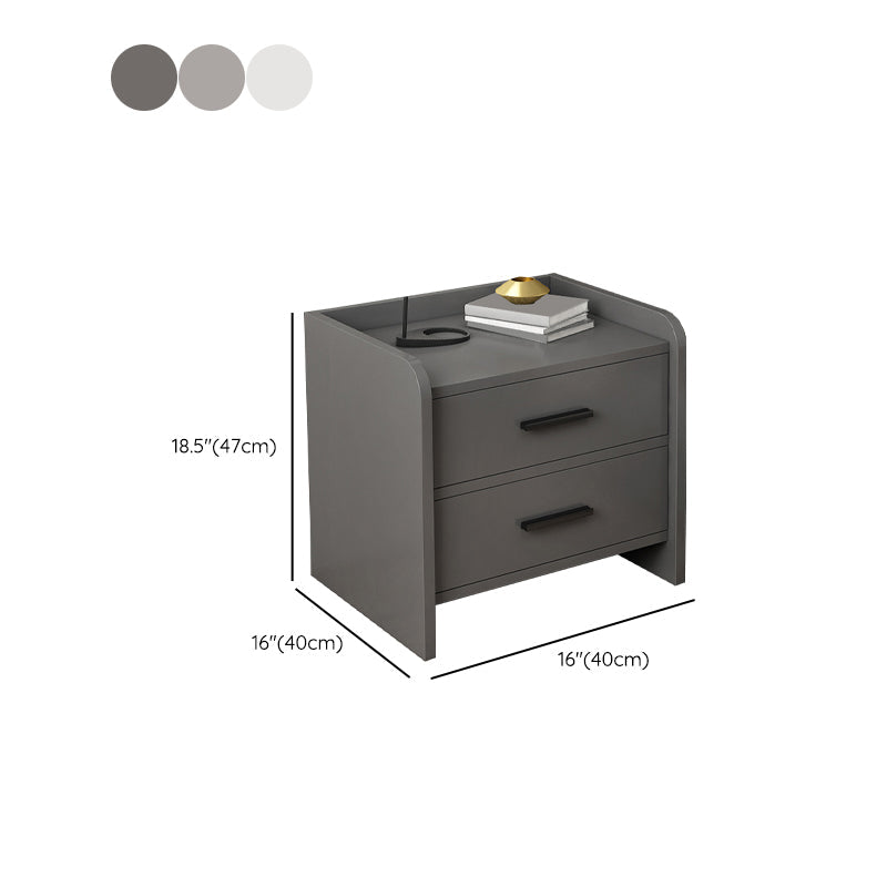 Sleek 2-Drawer Wooden Nightstand for Bedrooms - Timber Land Home Furniture