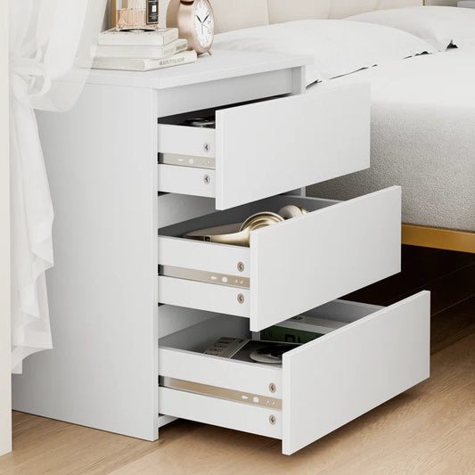 2-Piece 3-Drawer Nightstand Set – Space-Saving & Durable Design - Timber Land Home Furniture