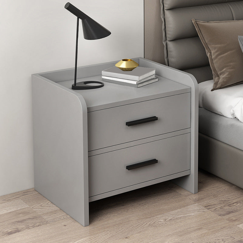 Sleek 2-Drawer Wooden Nightstand for Bedrooms - Timber Land Home Furniture