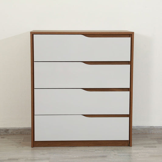 Modern White and Walnut Chest of Drawers | Timber land home furniture