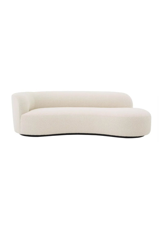 Luxurious Curved Bouclé Sofa - Modern Living Room Furniture by Timber Land Home