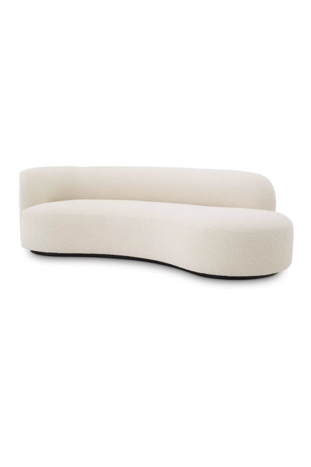 Luxurious Curved Bouclé Sofa - Modern Living Room Furniture by Timber Land Home