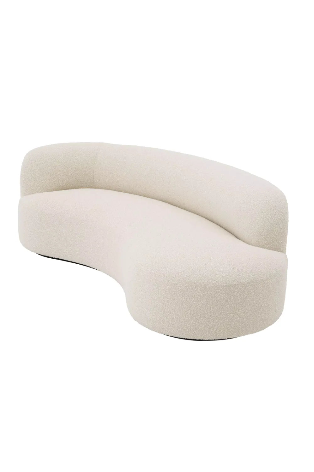 Luxurious Curved Bouclé Sofa - Modern Living Room Furniture by Timber Land Home