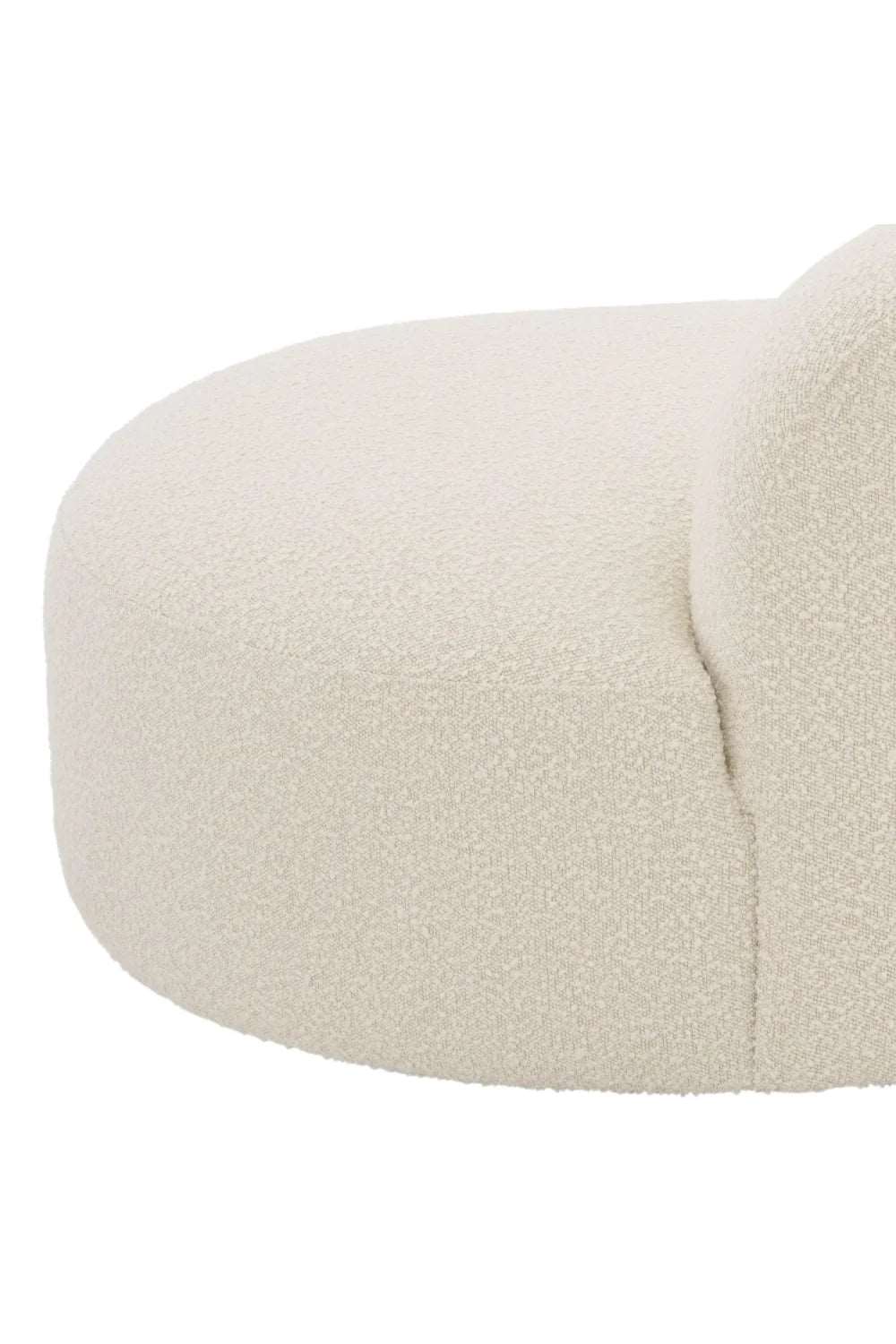 Luxurious Curved Bouclé Sofa - Modern Living Room Furniture by Timber Land Home
