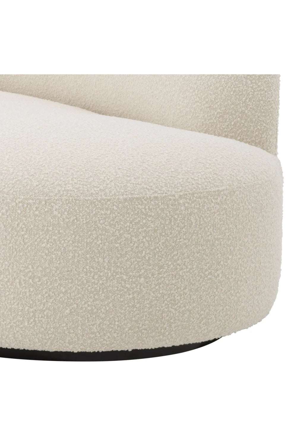 Luxurious Curved Bouclé Sofa - Modern Living Room Furniture by Timber Land Home