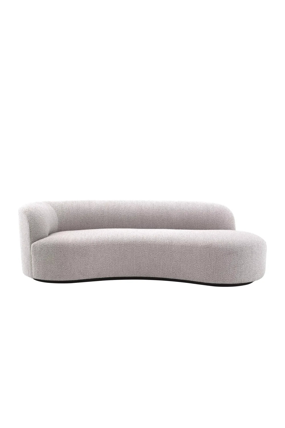 Luxurious Curved Bouclé Sofa - Modern Living Room Furniture by Timber Land Home