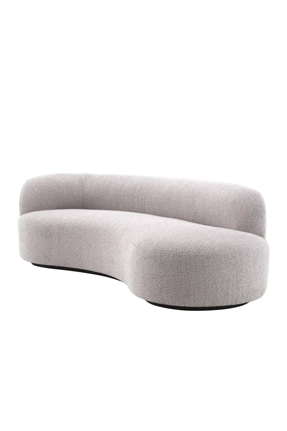 Luxurious Curved Bouclé Sofa - Modern Living Room Furniture by Timber Land Home
