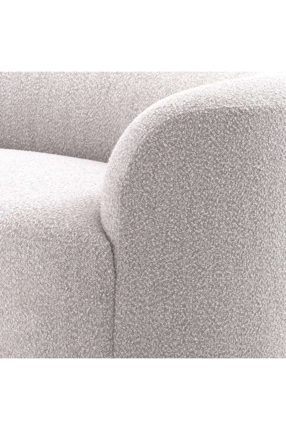 Luxurious Curved Bouclé Sofa - Modern Living Room Furniture by Timber Land Home