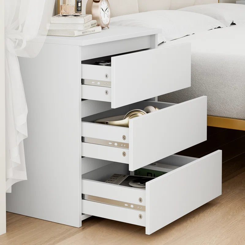 2-Piece 3-Drawer Nightstand Set – Space-Saving & Durable Design - Timber Land Home Furniture