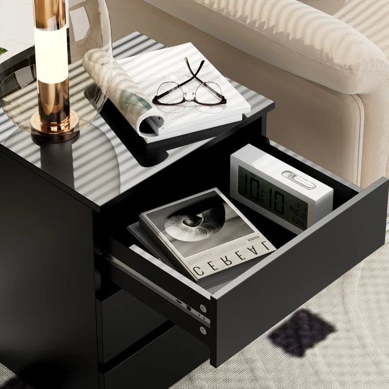 2-Piece 3-Drawer Nightstand Set – Space-Saving & Durable Design - Timber Land Home Furniture
