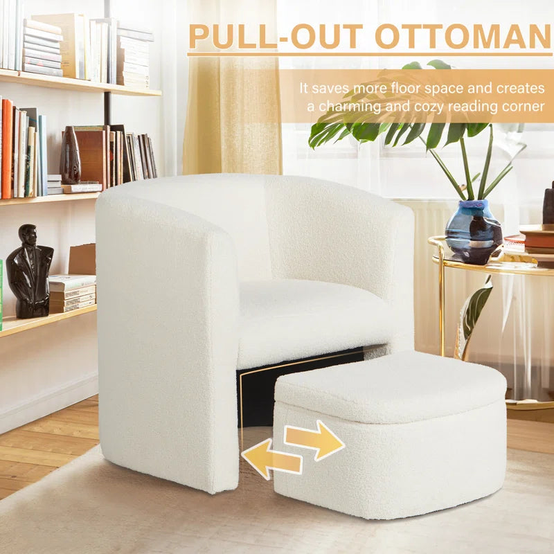 Multifunction Accent Chair with Ottoman and Storage by Timber Land Home Furniture – Stylish, Space-Saving, and Comfortable