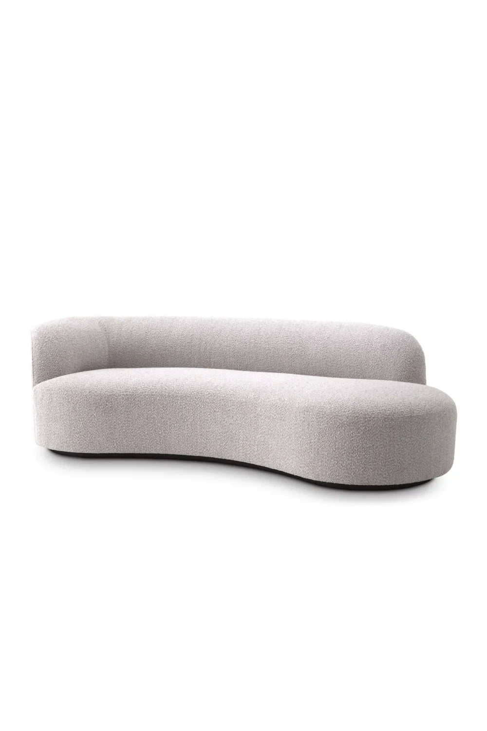 Luxurious Curved Bouclé Sofa - Modern Living Room Furniture by Timber Land Home
