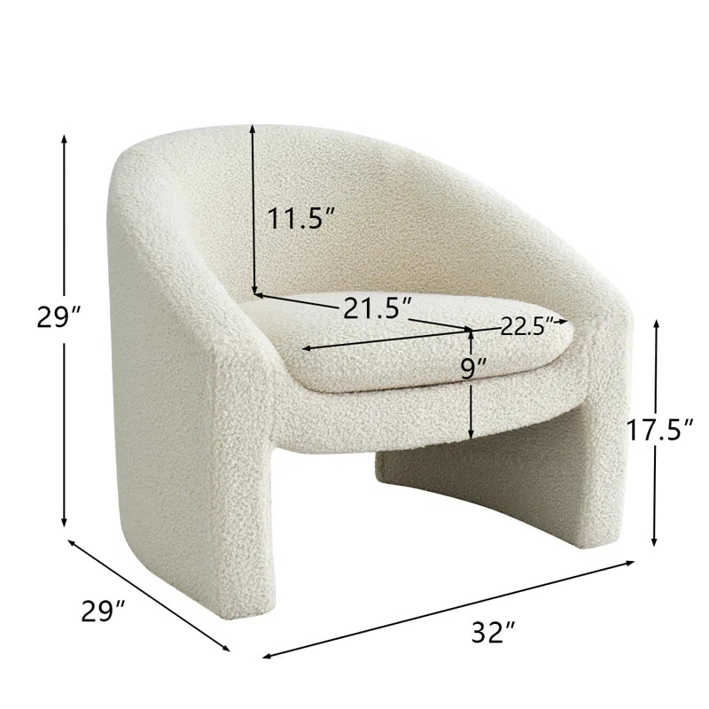 Emmie Bouclé Chair – Cozy, Modern Accent Seating - Timber Land Home Furniture
