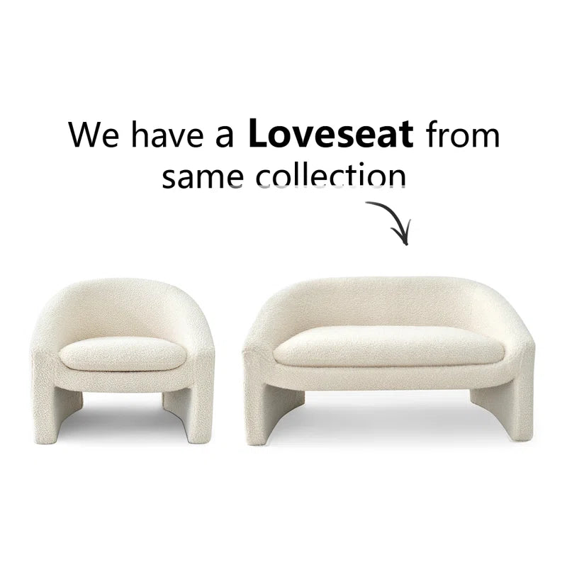Emmie Bouclé Chair – Cozy, Modern Accent Seating - Timber Land Home Furniture