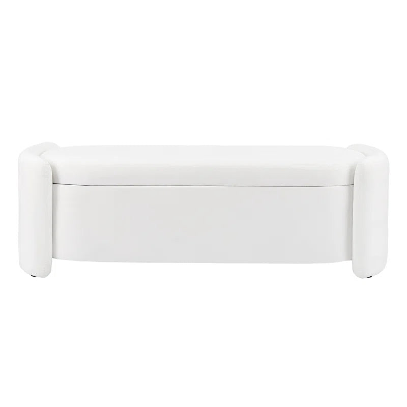 Dolift Modern Sherpa Storage Bench - Timber land home furniture