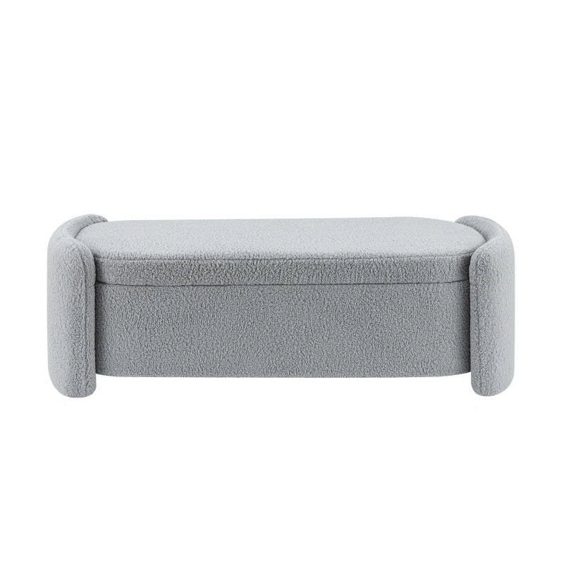 Dolift Modern Sherpa Storage Bench - Timber land home furniture