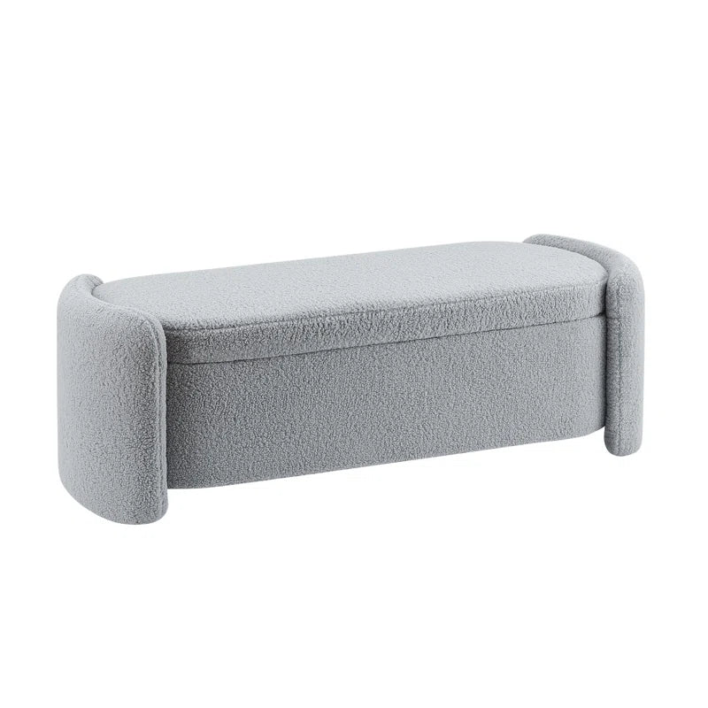 Dolift Modern Sherpa Storage Bench - Timber land home furniture