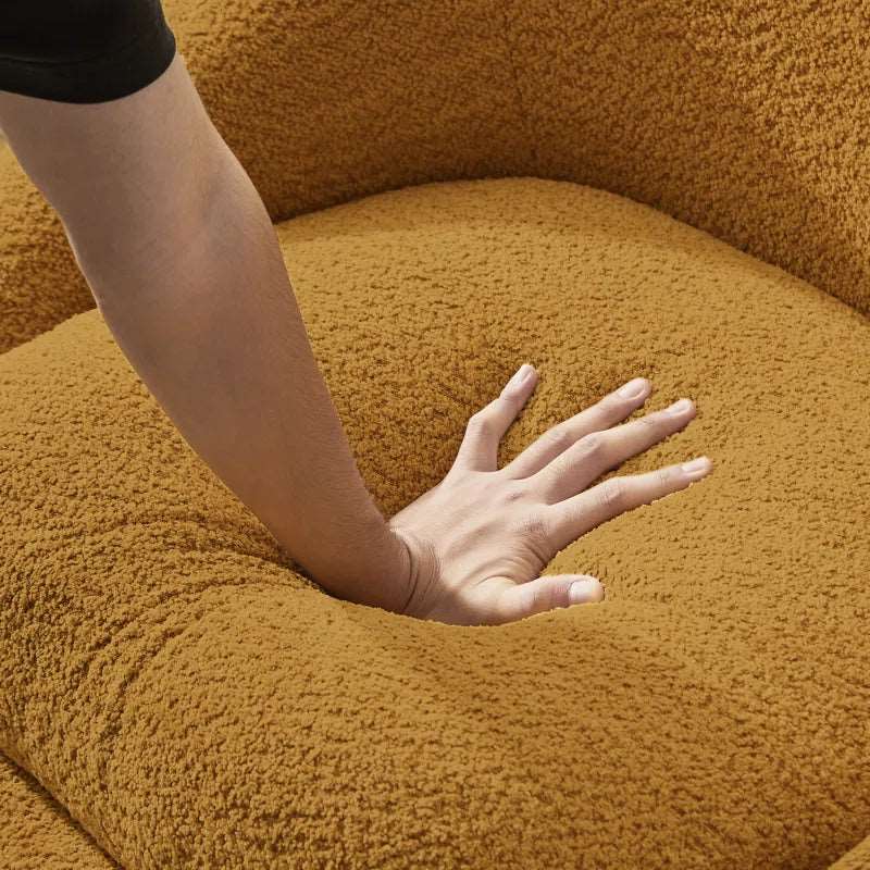 Cozy Boucle Upholstered Barrel Chair – Perfect for Modern Living Spaces