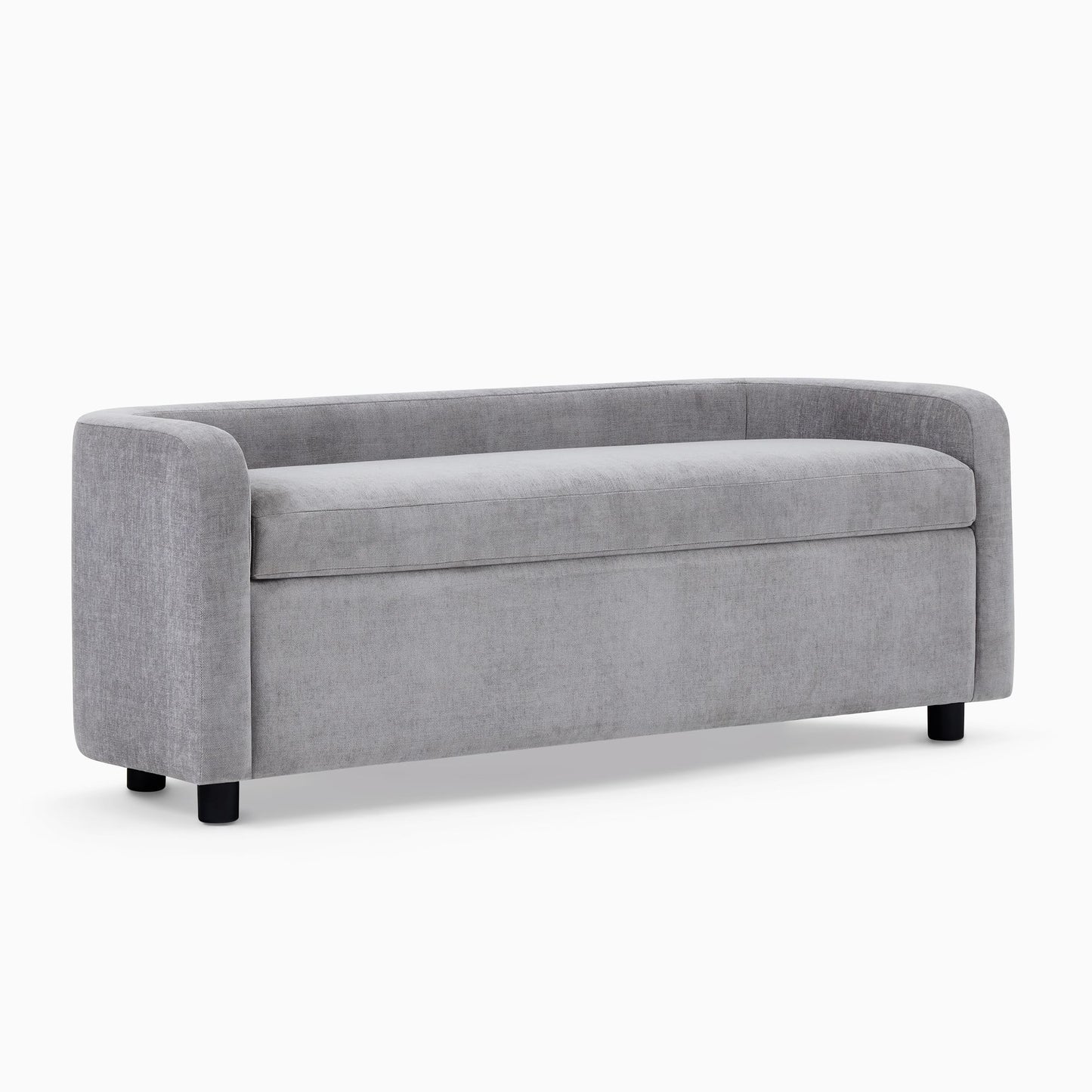 Modern Curved Storage Bench with Ample Storage - Timberland Home Furniture