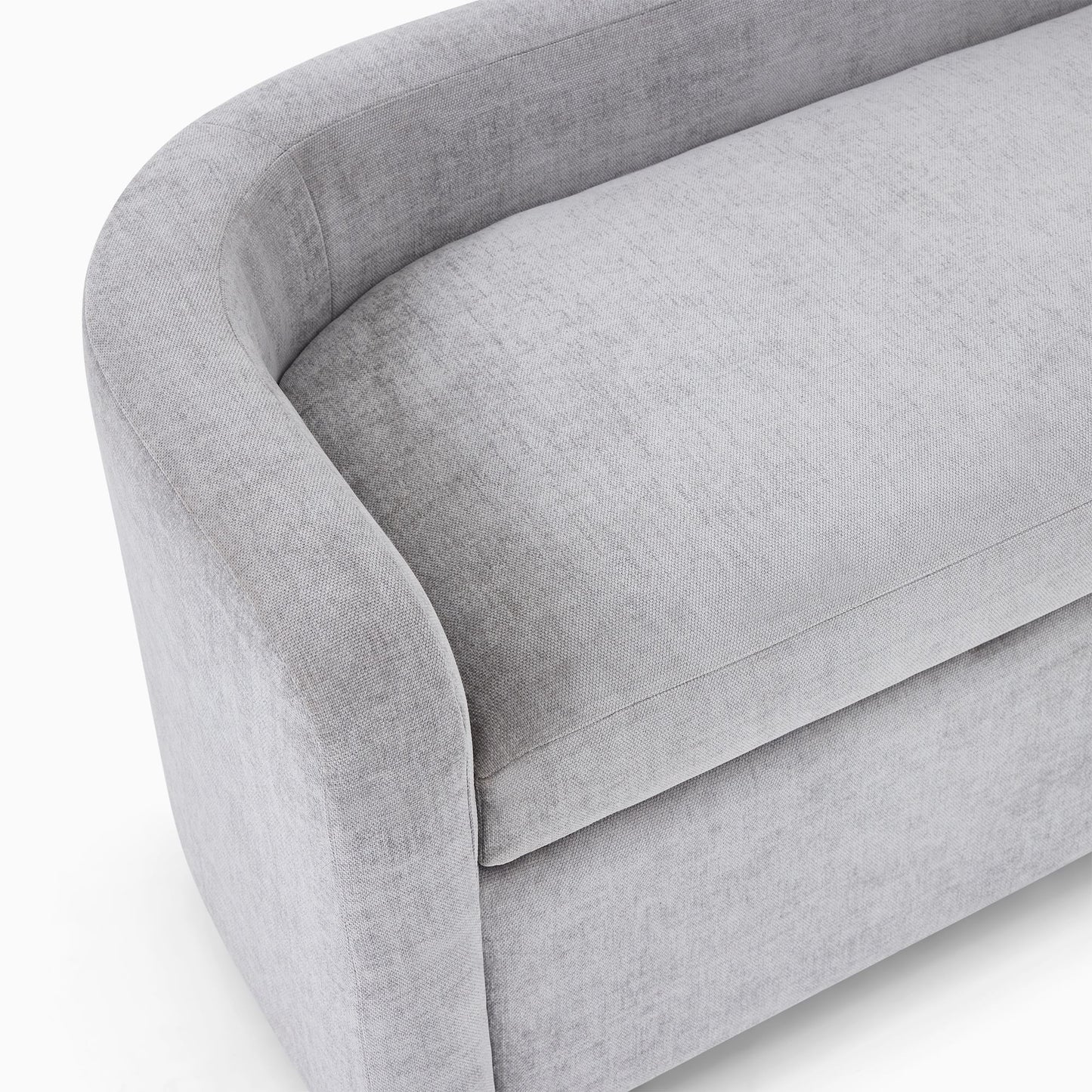 Modern Curved Storage Bench with Ample Storage - Timberland Home Furniture