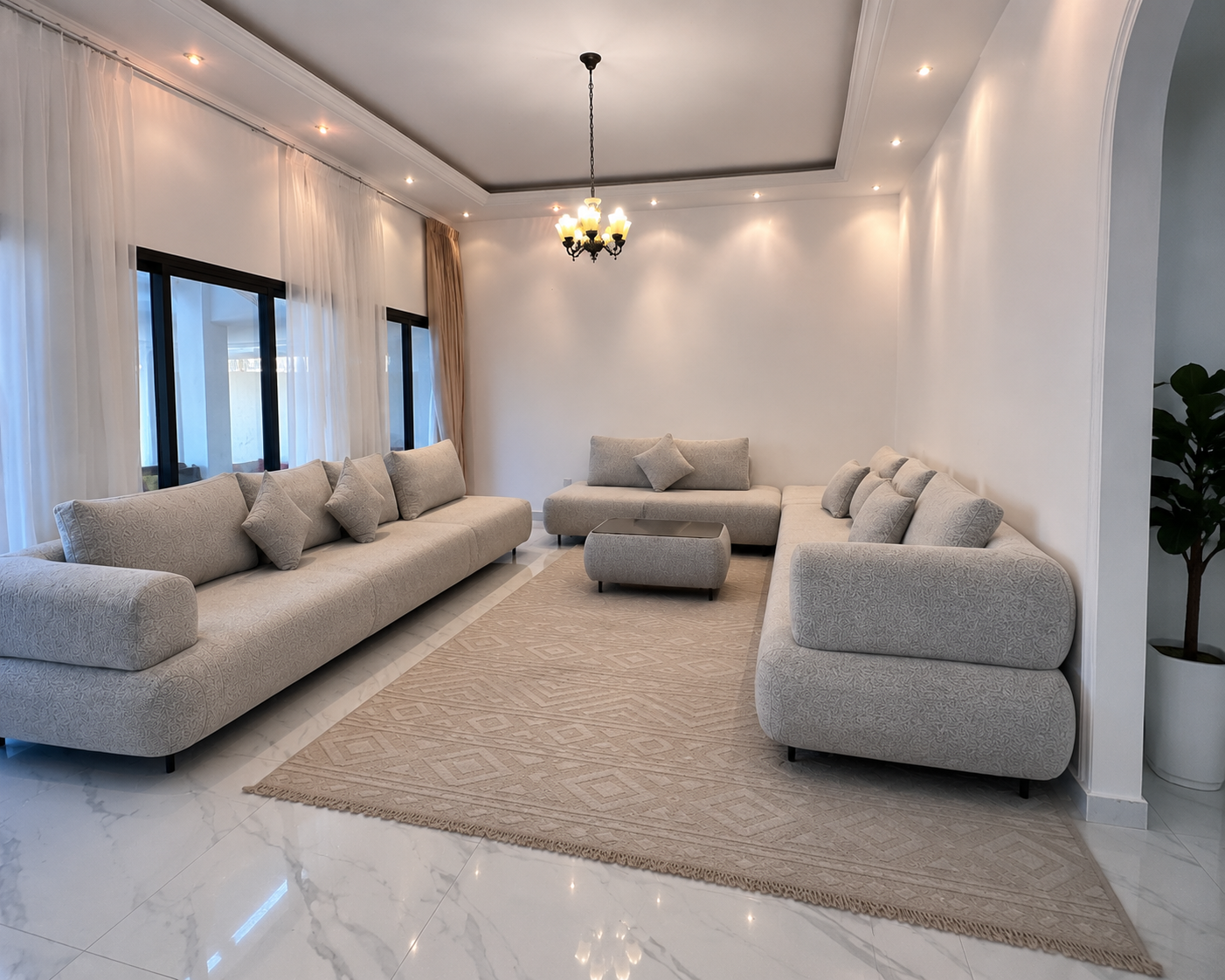 Modern Beige Lounge Collection..
