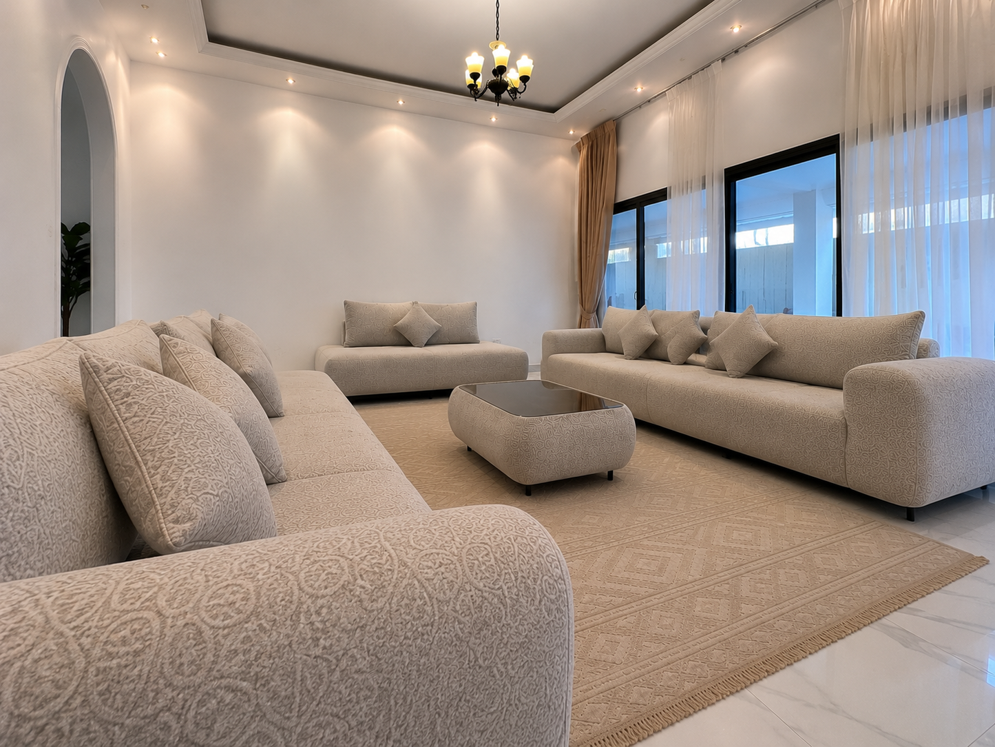 Modern Beige Lounge Collection..