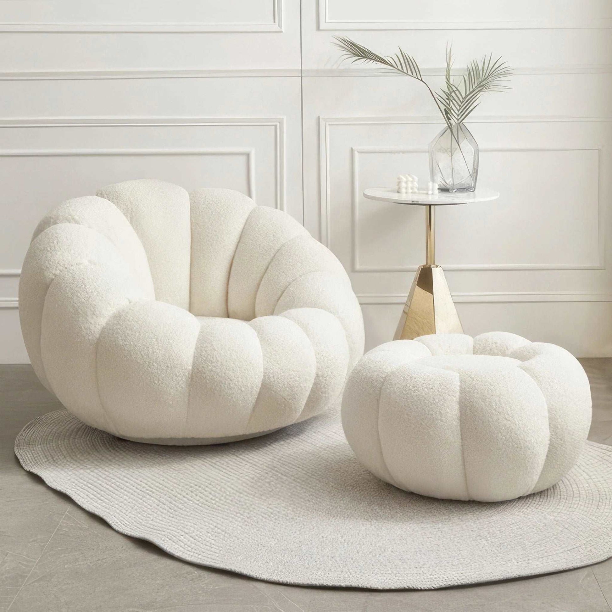 Cozy and Elegant Rounded Sofa Chair Set for Modern Living Rooms - Timber Land Home Furniture