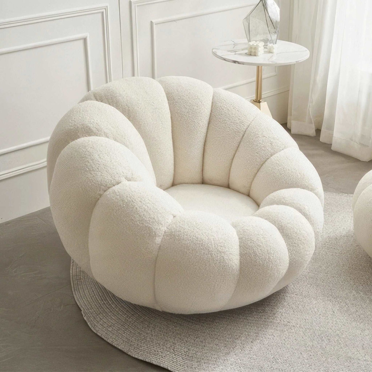 Cozy and Elegant Rounded Sofa Chair Set for Modern Living Rooms - Timber Land Home Furniture
